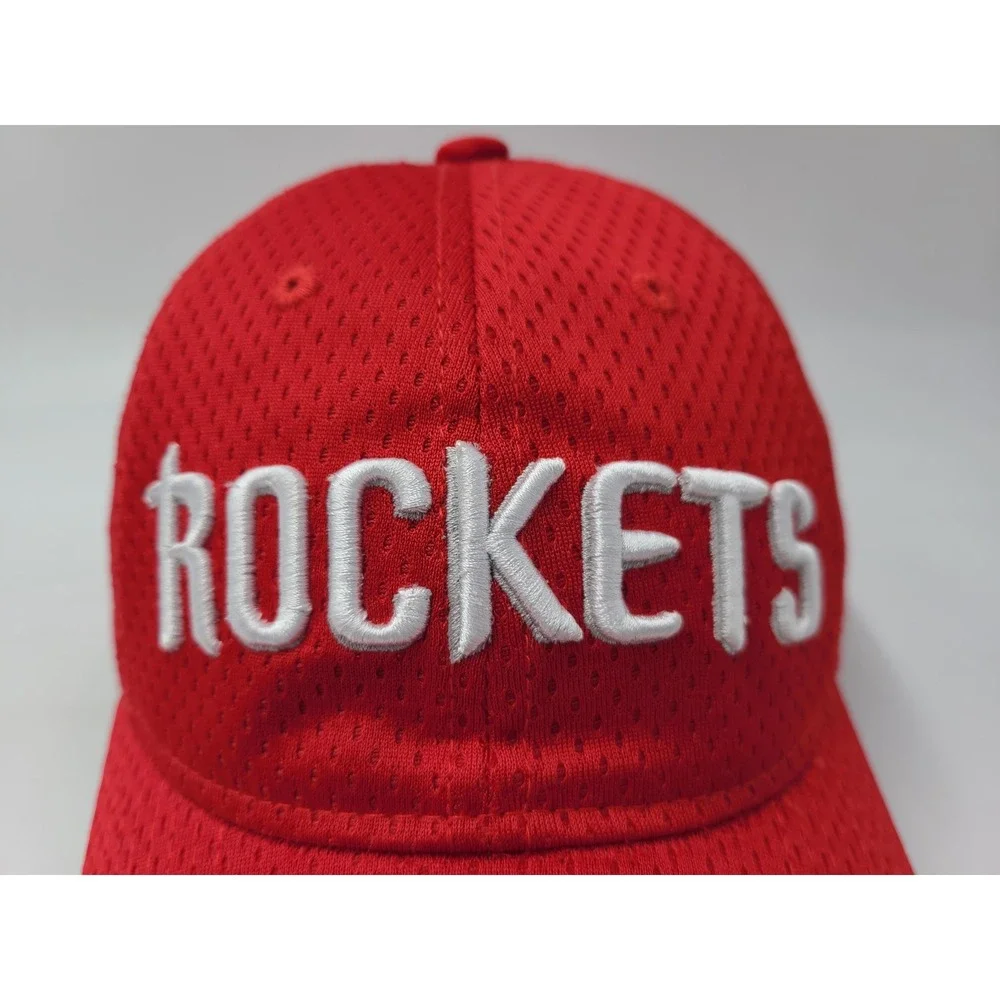 Houston Rockets‎ Adidas Flex Fitted S-M Hat Cap Dad Men Women NBA Basketball Red